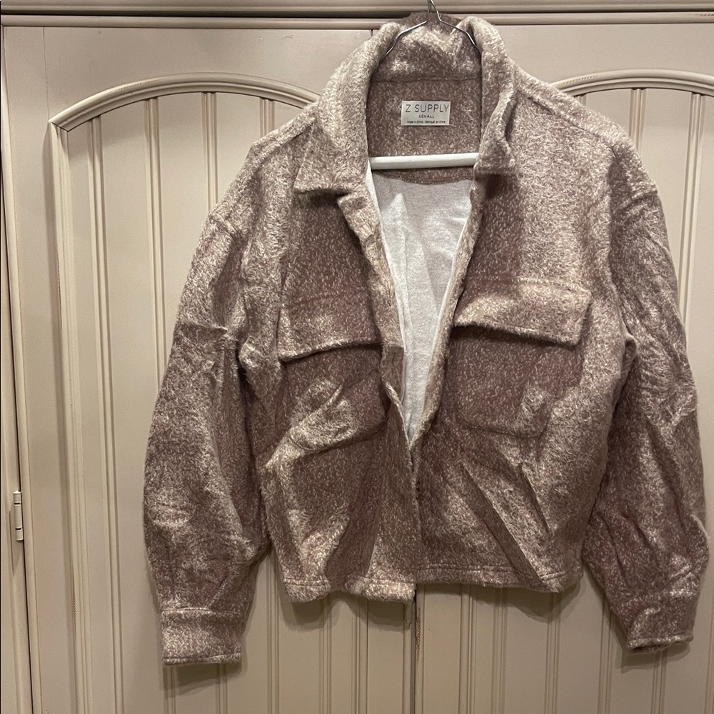 Z Supply Women's Tan Teddy Jacket